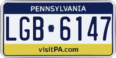 PA license plate LGB6147