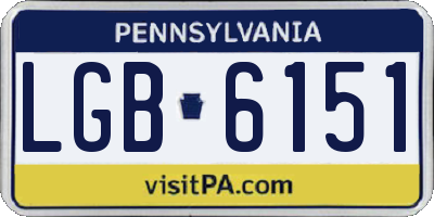 PA license plate LGB6151