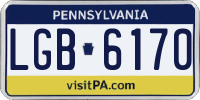 PA license plate LGB6170