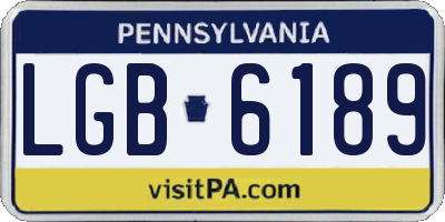 PA license plate LGB6189