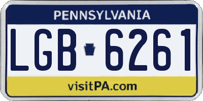 PA license plate LGB6261