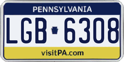 PA license plate LGB6308
