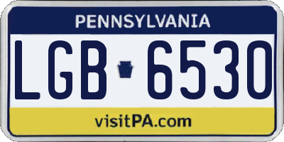 PA license plate LGB6530
