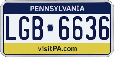PA license plate LGB6636