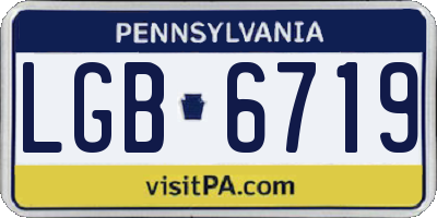 PA license plate LGB6719