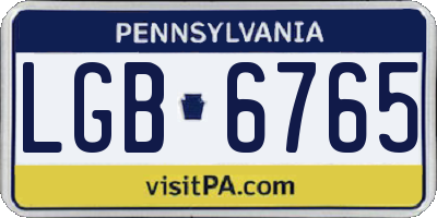PA license plate LGB6765