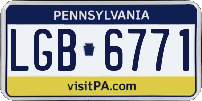 PA license plate LGB6771