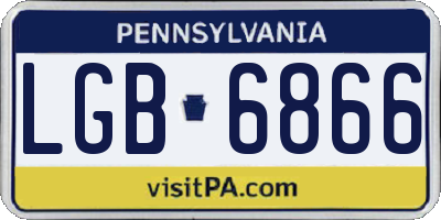 PA license plate LGB6866