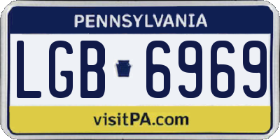 PA license plate LGB6969