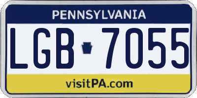 PA license plate LGB7055