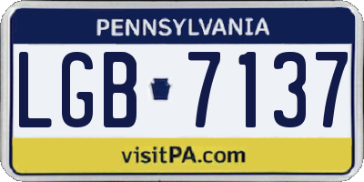 PA license plate LGB7137