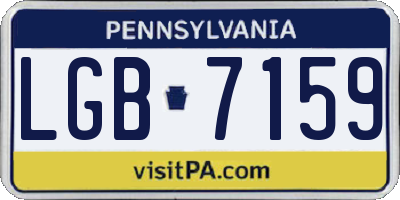 PA license plate LGB7159