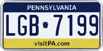 PA license plate LGB7199