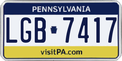 PA license plate LGB7417