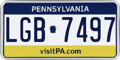 PA license plate LGB7497