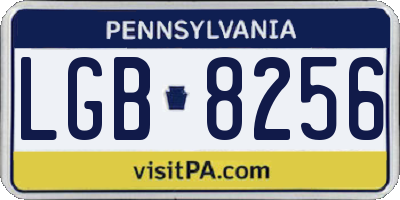 PA license plate LGB8256