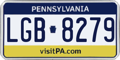 PA license plate LGB8279