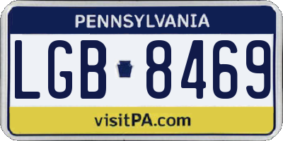 PA license plate LGB8469