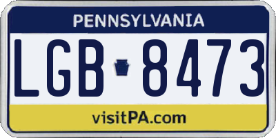 PA license plate LGB8473