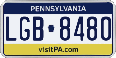 PA license plate LGB8480