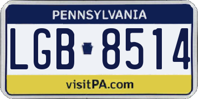 PA license plate LGB8514