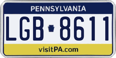 PA license plate LGB8611