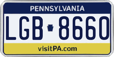 PA license plate LGB8660