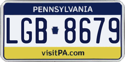 PA license plate LGB8679