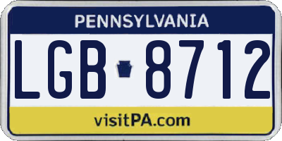 PA license plate LGB8712