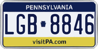 PA license plate LGB8846