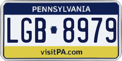 PA license plate LGB8979