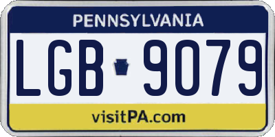 PA license plate LGB9079