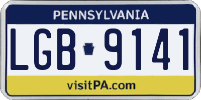 PA license plate LGB9141