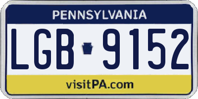 PA license plate LGB9152