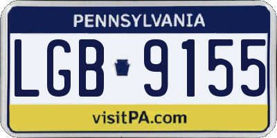 PA license plate LGB9155