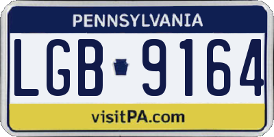 PA license plate LGB9164