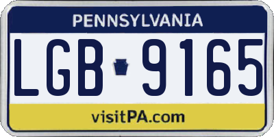 PA license plate LGB9165