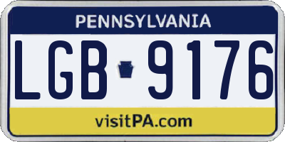PA license plate LGB9176