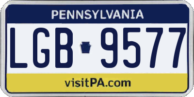PA license plate LGB9577