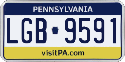 PA license plate LGB9591