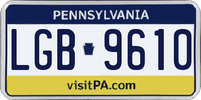PA license plate LGB9610