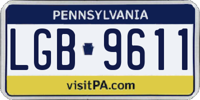 PA license plate LGB9611