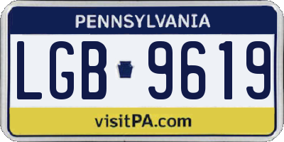 PA license plate LGB9619