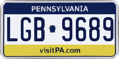 PA license plate LGB9689