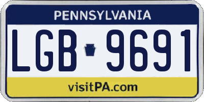 PA license plate LGB9691