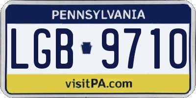 PA license plate LGB9710