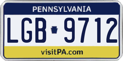 PA license plate LGB9712