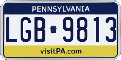 PA license plate LGB9813