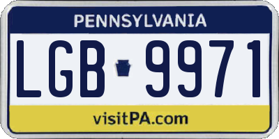 PA license plate LGB9971