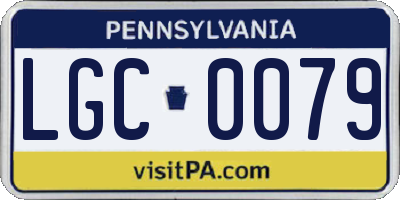 PA license plate LGC0079